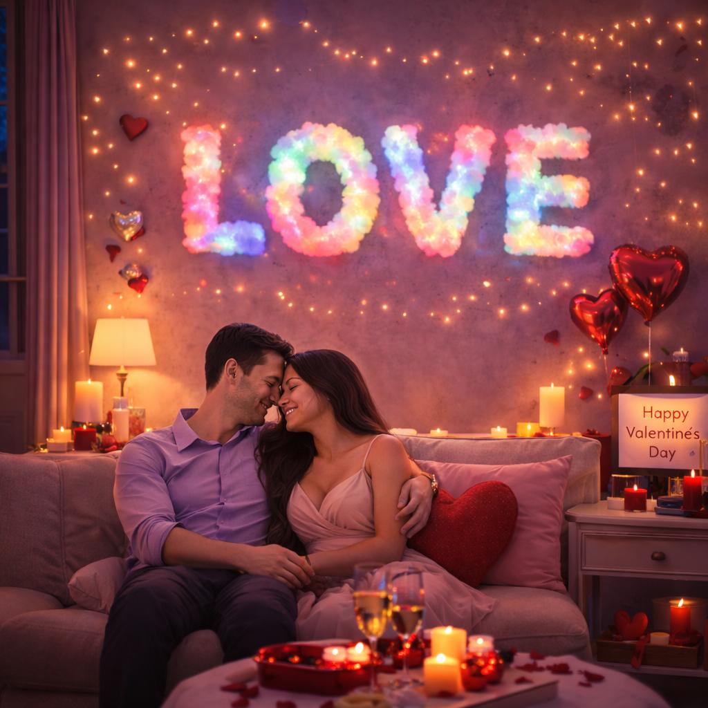 DIY romantic couple ambient light, LED cloud light strip with music rhythm, vivid glow, perfect for Valentine’s Day gifts, offices, parties, cafés, and hotels, dynamic visual effects | Bedroom ambiance | Decorative light | Includes a 5 m light strip kit. DIY romantic couple ambient light, LED cloud light strip with music rhythm, vivid glow, perfect for Valentine’s Day gifts, offices, parties, cafés, and hotels, dynamic visual effects | Bedroom ambiance | Decorative light | Includes a 5 m light strip kit.