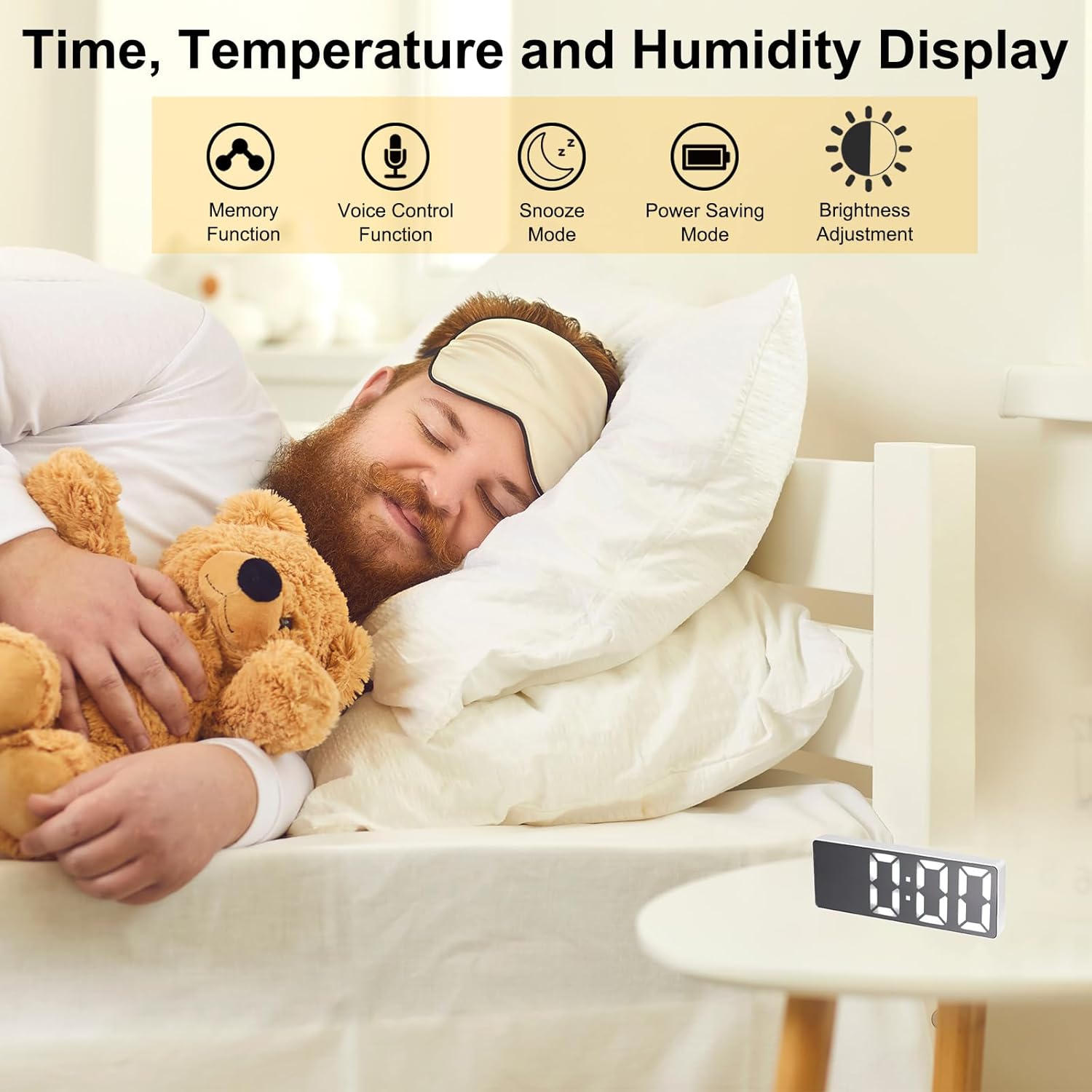 Mini Size Mirror LED Clock Simplicity Colorful Alarm Clocks Ultra Portable Travel Bedroom Bedside Clock 12/24H Display 6.3inches Large Display LED Digital Snooze Time Date Temperature Memory 3 Brightness Adjustable USB/Battery Powered Living Office Desk Mini Size Mirror LED Clock Simplicity Colorful Alarm Clocks Ultra Portable Travel Bedroom Bedside Clock 12/24H Display 6.3inches Large Display LED Digital Snooze Time Date Temperature Memory 3 Brightness Adjustable USB/Battery Powered Living Office Desk