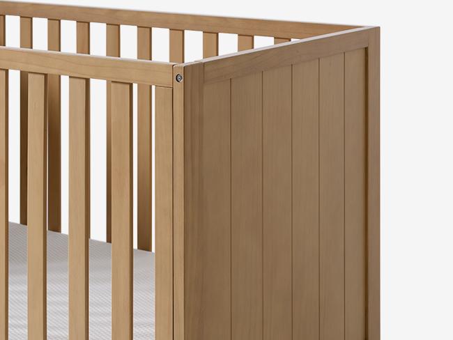 HARPPA 5-in-1 Wooden Convertible Crib, Converts to Toddler Bed, Daybed, Sofa & Full-Size Bed, 3 Adjustable Heights, Non-Toxic Finish Sustainable Nature Pinewood