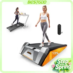 【StepIntoSpring】BestGod Treadmills Home with 13% Auto Incline, Smart Treadmill, 330 lbs Capacity, Shock-Absorbing Quiet Walking Pad, Exercise Equipment with Remote Control, with LED Display, H6