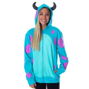 Disney Adult Unisex Monsters Inc. Sulley Character Costume Sweatshirt Zip Hoodie