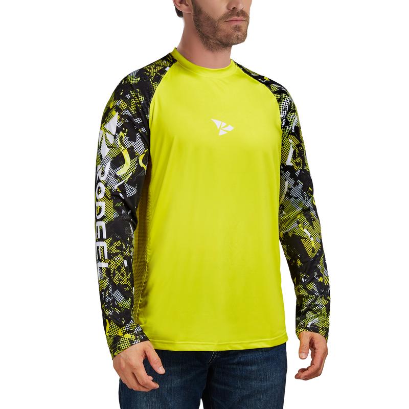 RODEEL 902 Long Sleeve Shirts Men UPF 50+ Sun UV Protection Lightweight Quick Dry Moisture Wicking Breathable Cooling Activewear for Outdoor Sport Gym Workout Hiking Camping Running Fishing Boating Construction Landscaping, Holiday Gift