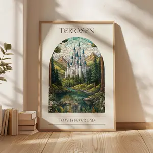 Throne of Glass Terrasen Print, ToG, To Whatever End Poster, Bookish Wall Art, Sarah J Maas (Unframed)