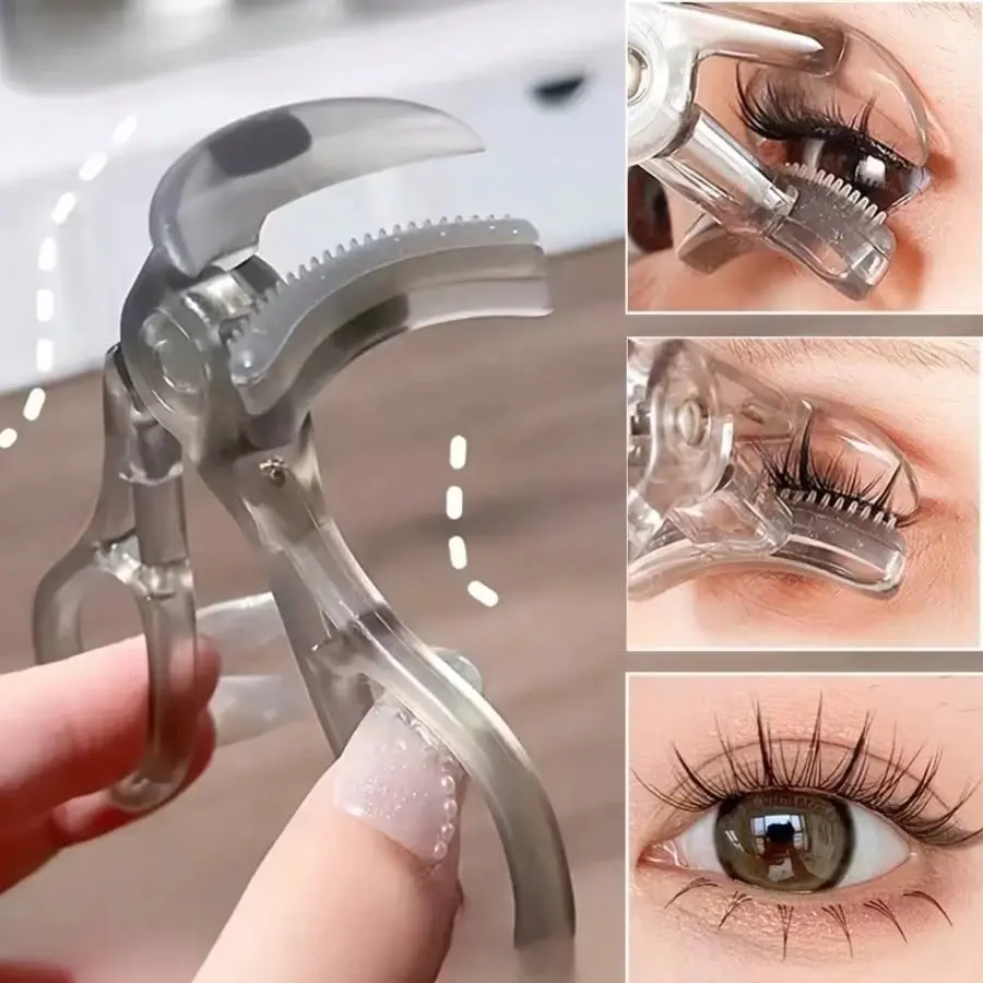 Travel Size Eyelash Curler, Curler Eyelashes Transparent, Eyelash Curler for Hooded Eyes and Straight Lashes, Eyelash Curler for Asians, Eyelash Curler Men, Eyelash Curler for Lash Clusters, Compact design fits easily inside travel makeup bags