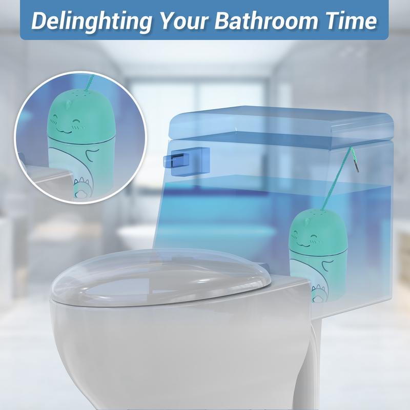 LONLXTOK 3PCS Toilet Bowl Cleaner Bottle, Cute Dinosaur-Shaped Bathroom Toilet Tank Cleaner with Ocean, Jasmine, and Peach Scent