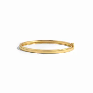 Sami Jewels Minimalist Elegant Cuff Bangle for Women, 925 Sterling Silver Plated with 14k Gold, 5'5" - 8" Lengths, Simple Design, Gold Plated Bracelet, Minimalist Style