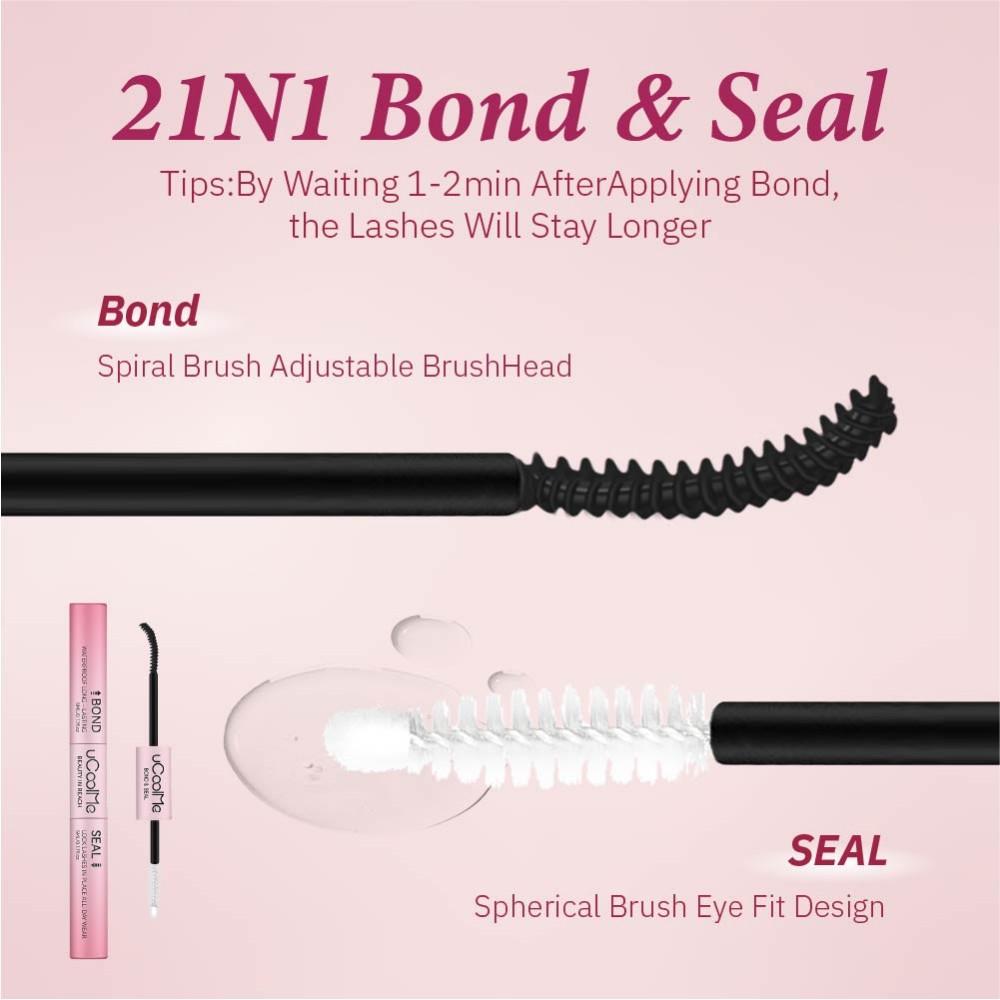uCoolMe Lashes [Black Glue]  [White Glue]  2In1 Bond & Seal Waterproof Glue For Lashes Cluster Strong Hold For Beginner Friend Makeup Glue JumpstartSale