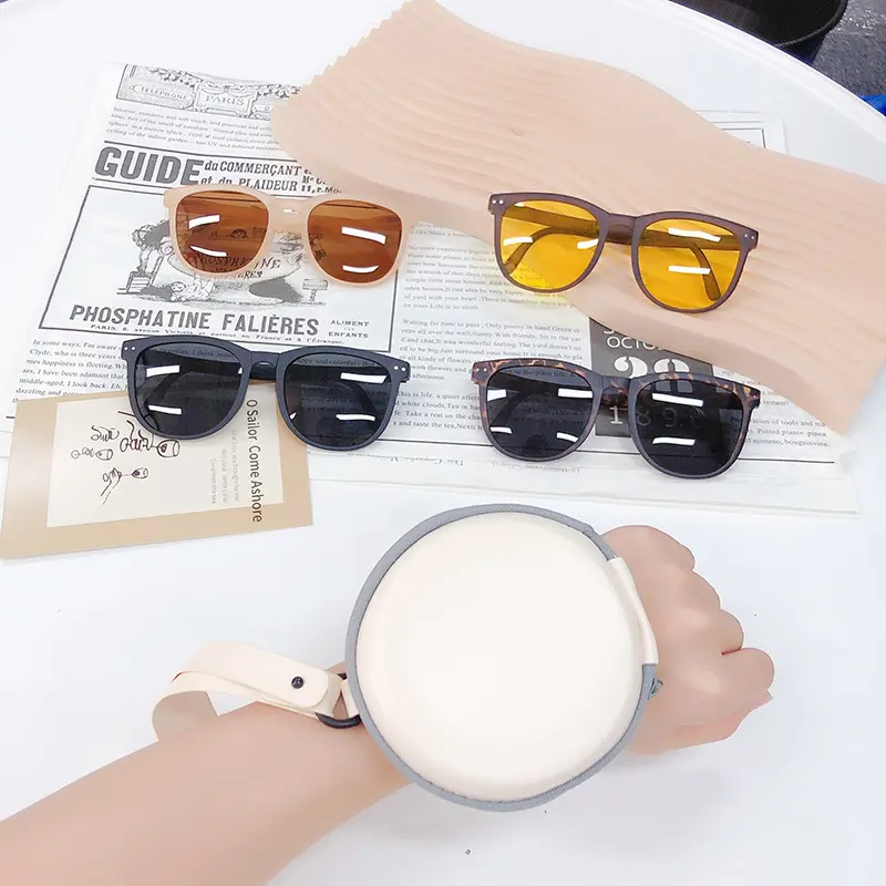 Trendy Foldable Sunglasses For Women TR Polarized Folding UV Protection Sun Glasses