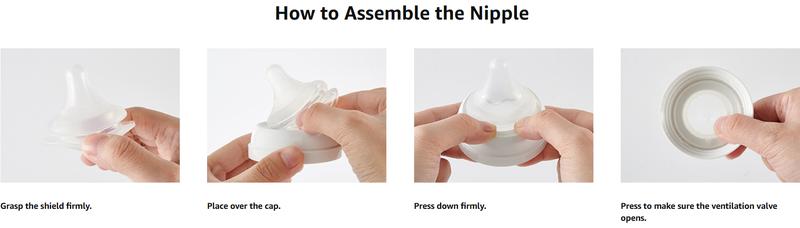 Christmas gift box Pigeon Shatterproof glass baby bottle Feeding Gift Set with Silicone Coating Nurture & Nest Anti-Colic Wide Neck Latch-On Nipple 2 Bottles 5.4/8.1 Oz & 2 Extra Stage 2/4 Nipples for 0-6 Months