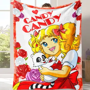 Countdown Sale! Anime Candy Blanket, throw blanket for couch throw blanket A warm nap blanket  Suitable for use in offices, sofas, and travel settings, etc.Gifts suitable for fans and friends.