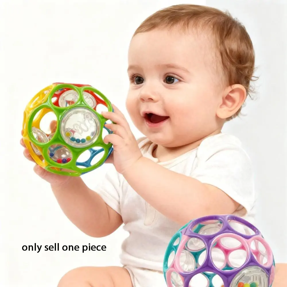 Colorful Baby Teether Rattle Ball, 1 Count Soft Baby Tactile Training Balls, Baby Grasping Ball Toys, Newborn Birthday Gifts, Soft Ball Design, Magic Ball