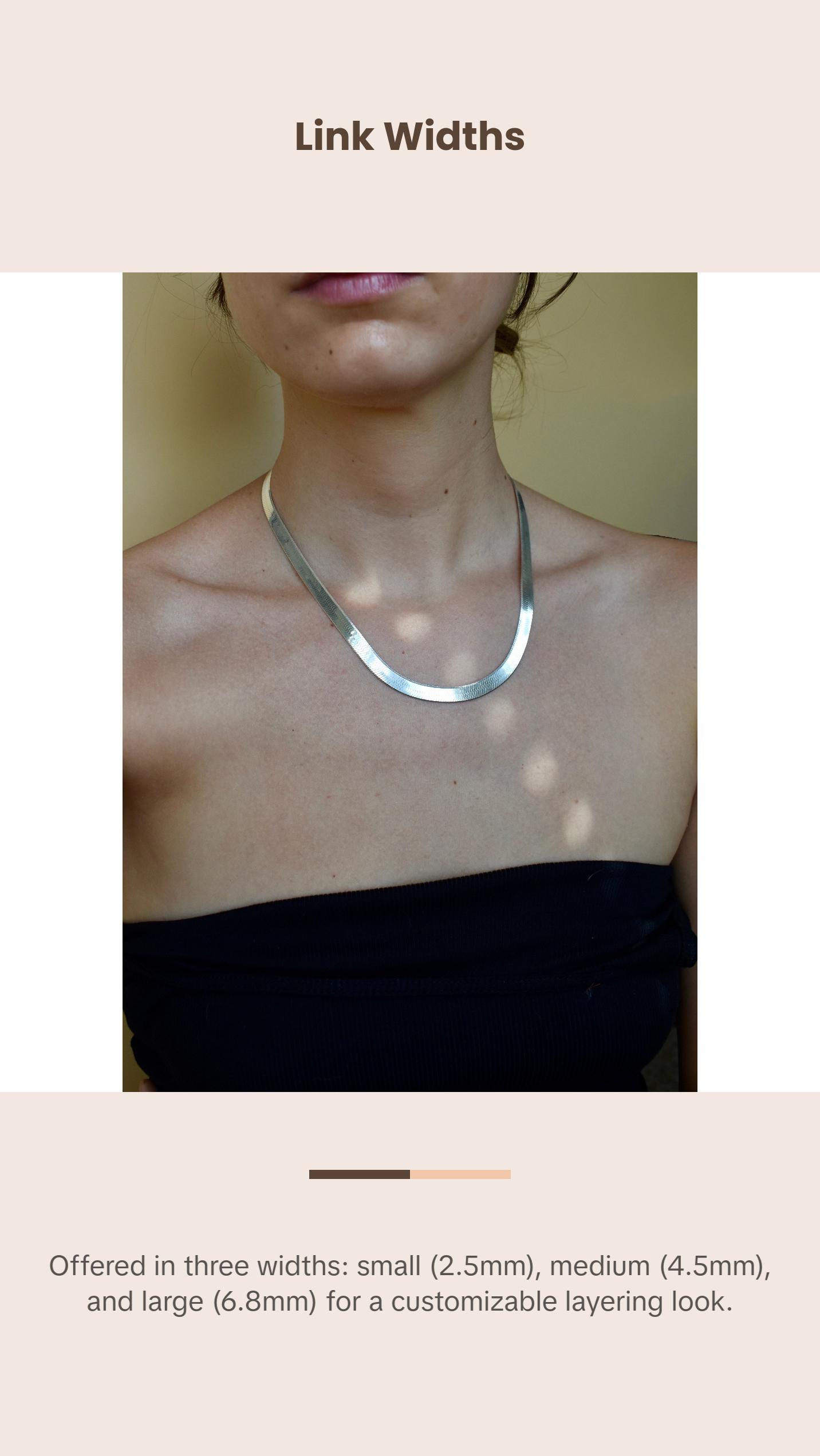 layering herringbone necklaces