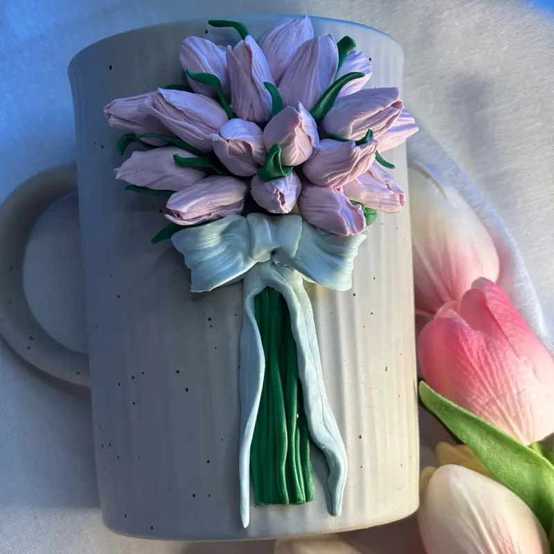 Bloom Handmade Clay Flower Bouquet – Elegant Gift Decor