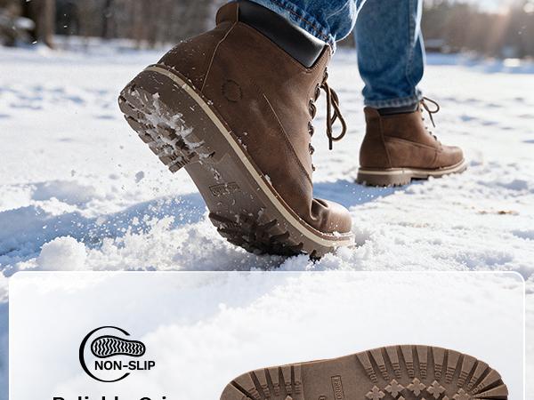 Bruno Marc Men's Water-Repellent Combat Snow Winter Fur Boots for Fall Black Leather Soft Padded Closed Toe Bota Footwear Walking Shoes SpringStatements