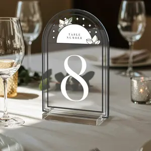 Medieval Mirror & Stained Glass Wedding Table Numbers