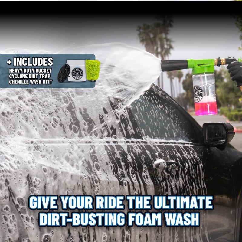 CHEMICAL GUYS All Season Arsenal Detailing Kit (15pc) – Complete Car Cleaning Kit for Interior & Exterior | Foam Cannon, Car Soap, Tire Shine, Wheel Cleaner, Microfiber Towels, Protectants & More