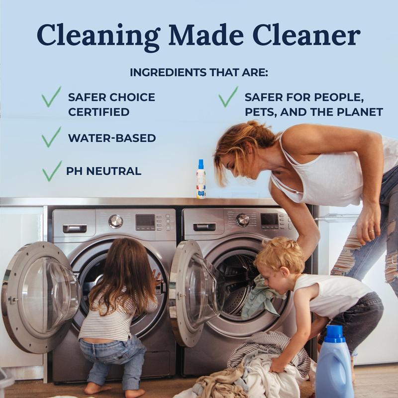 Stain Treater Spray - 4 oz. 2-pack Stain Remover Spray - Essential for Newborns and Babies - No dry cleaning of food, grease, coffee stains on clothing, underwear, fabrics Laundry Detergent Sheets Various Laundry Needs Infant Milk Toddlers Skin