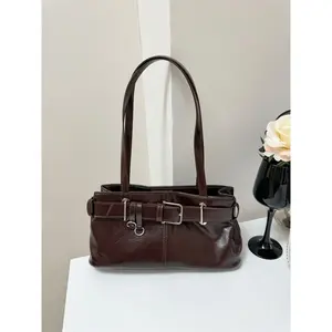 Korean Style New Women's Shoulder Bag, Unique Design Underarm Bag, High-End PU Fashion Handbag, Small Square Crossbody Bag, Fashionable Unique Bags