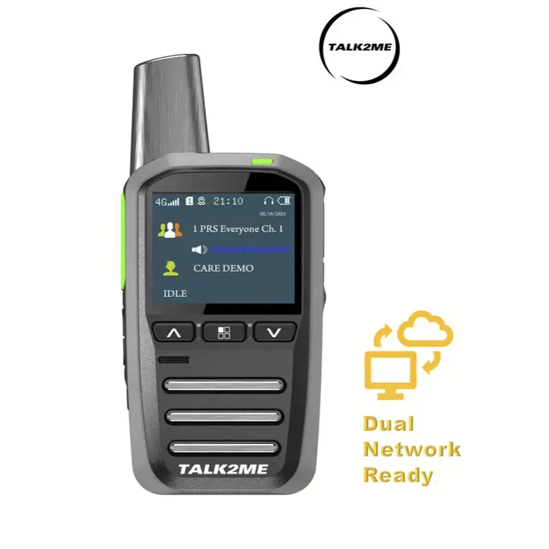 talk2me Compact Digital Walkie Talkie - Ultra Mini Portable Network-Ready PoC Radio with Audio Function, USB Function, Water-Resistant Design, Battery, Manufacturer Warranty, Manufacturer Warrenty