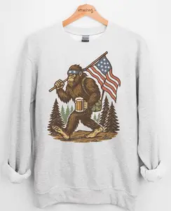 'Merica Squatch Graphic Top