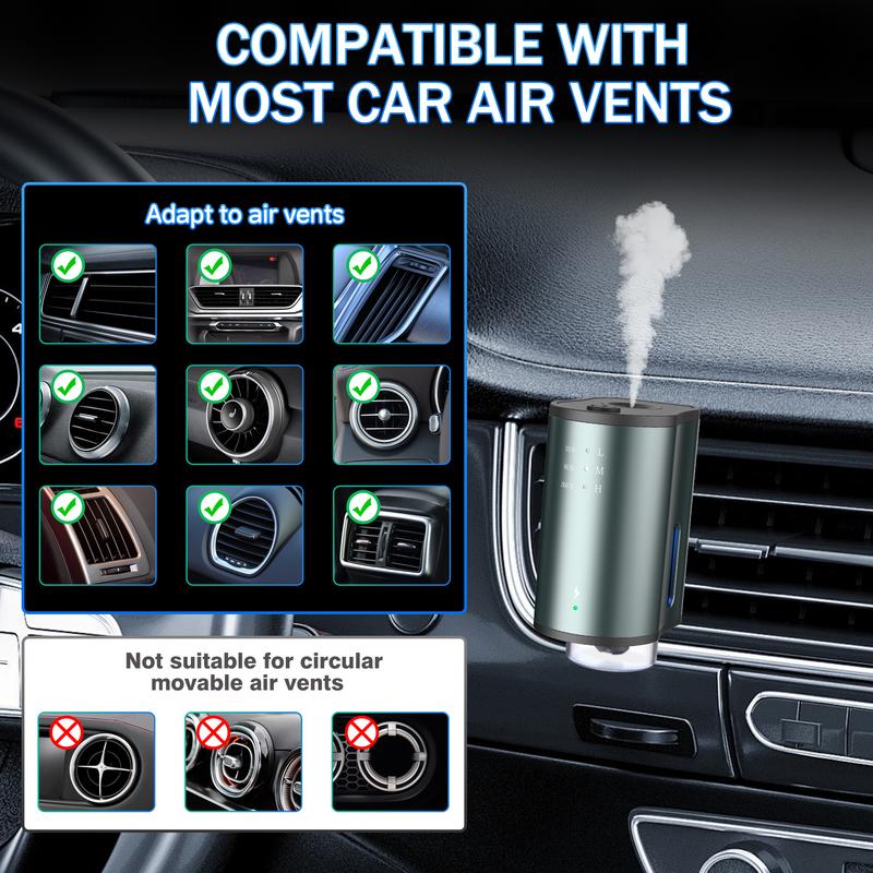 Smart Car Air Freshener with Three Adjustable Concentration Scent Levels, Portable Waterless Car Diffuser Air Freshener Car Aromatherapy Diffuser, 3*10ML Natural Perfume Smart Car Air Freshener with Three Adjustable Concentration Scent Levels, Portable Waterless Car Diffuser Air Freshener Car Aromatherapy Diffuser, 3*10ML Natural Perfume