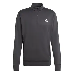 adidas Mens Game & Go Long Sleeve Quarter Zip Sweatshirt Casual - Black