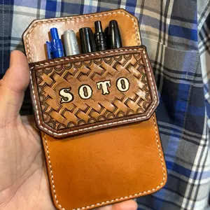 Magnetic Leather Pocket Protector