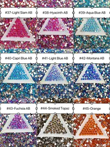 Flat Back Glass Rhinestones (No.37 - No.45) | Multiple Colors & Sizes (SS3-SS20)
