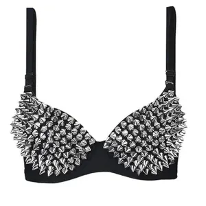 New Sexy Lingerie Underwear Bras for Women Steampunk Spike Studs Bra Top Wireless Bra Fashion Party Club Tops Female Underwear