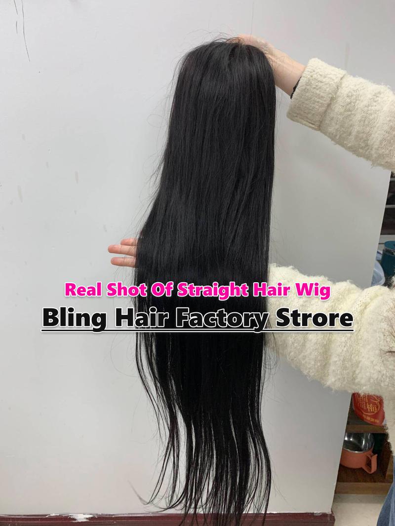 Bling Hair 13x4 Straight Lace Frontal Wig Brazilian 30 32inch Human Hair Lace Front Wigs For Black Women 13x6 Transparent Lace Wig Bleached Knots Natural Hair Smooth Wigs TikTokShopBlackFriday