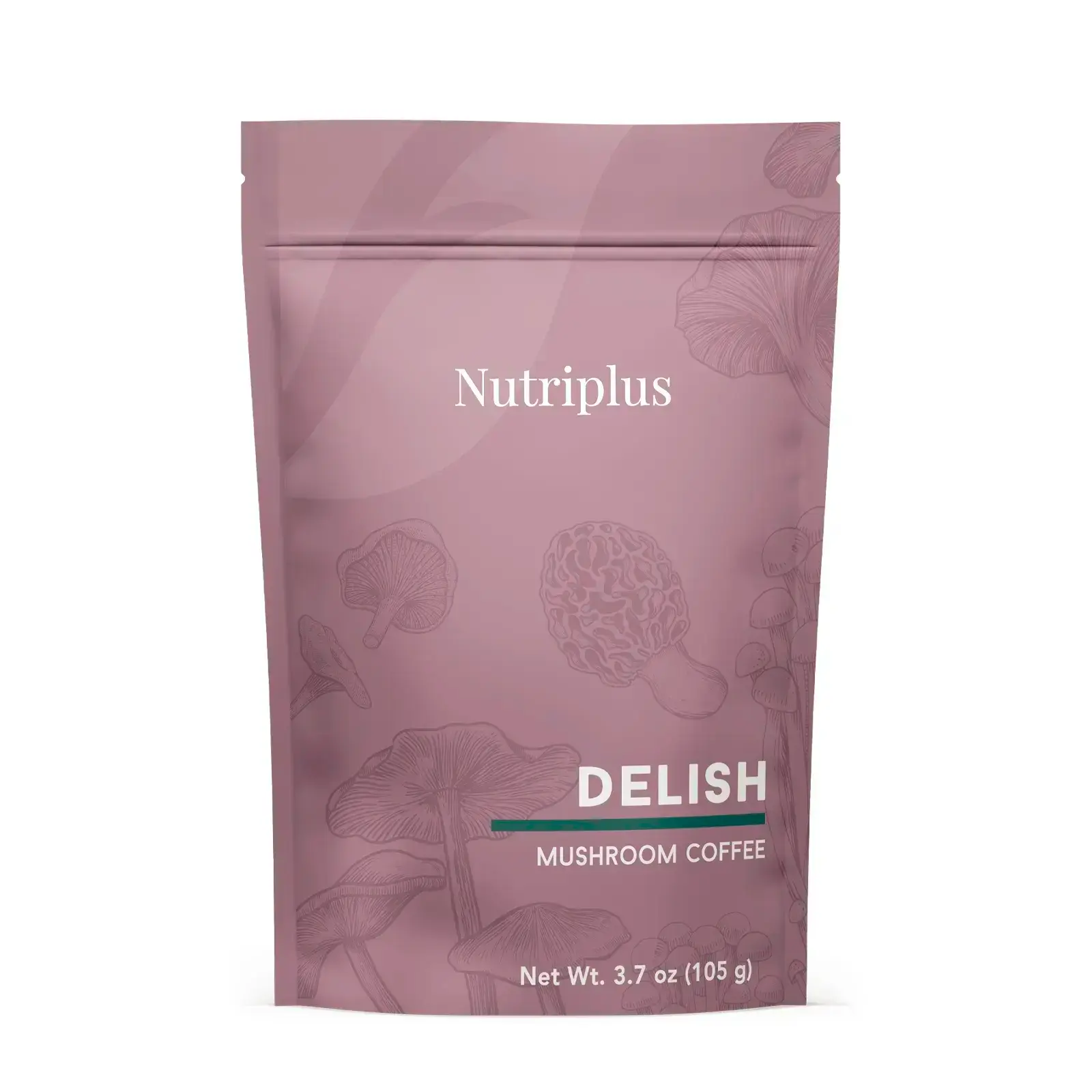 Nutriplus Delish Mushroom Coffee - Unique Blend with Earthy Mushroom Infusion & Rich Coffee Aroma - Perfect for Coffee Enthusiasts - 3.7 oz