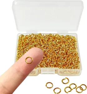 600 Pcs Gold Plated Jump Rings Split Rings Circle Clasp Connecting Rings Jewelry Necklace Bracelet Pendant Choker Charm Loops DIY Craft Earring Making Supplies (6 Mm) TTSAM