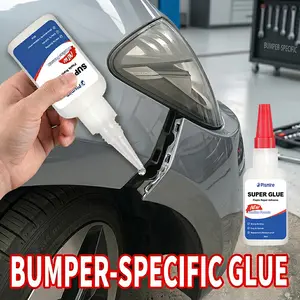 Strong adhesive for car repair (1.7 oz/50 ml): repairs cracks in bumper trim and leather interior roof panels; high-strength bonding agent that does not yellow—suitable for rearview mirrors.