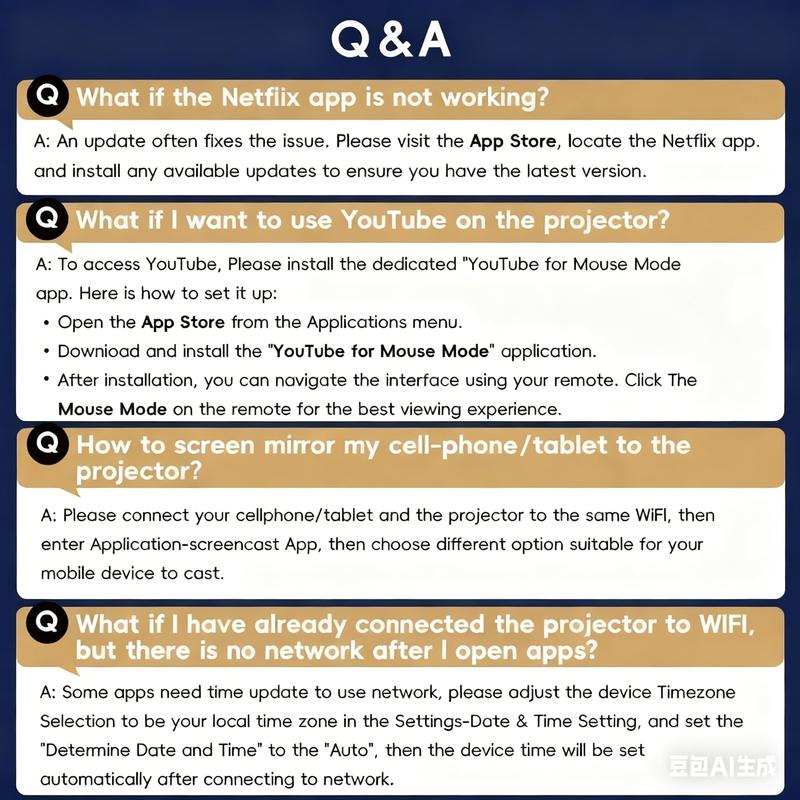 XBJ Diamond Projector 24/5G WiFi 360 Degree HD LED Multifunctional Projector with Built-in Speaker for Home Cinema Outdoor Use and 4K Decoding Ideal Holiday Gift