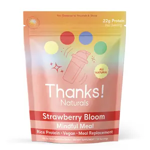 Thanks! Naturals Mindful Meal - All-Natural Vegan Protein Powder, 22g Per Serving, Essential Vitamins, Minerals and Superfoods, Post Work-out, Sustainable Energy