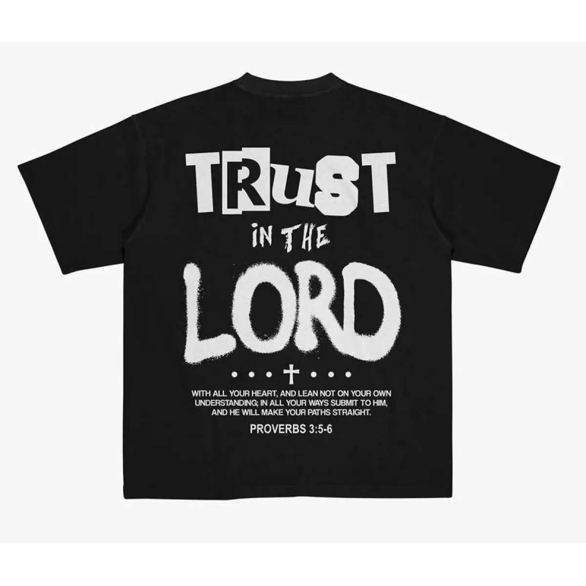 Men's Christian Graphic T-Shirt, Vintage Short-Sleeve Casual Top in a Soft Cotton-Polyester Fabric, True-to-Size Faith-Based Fashion, Fitted, Vintage Retro, Text Graphic