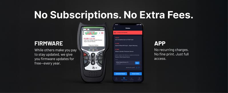 INNOVA 5310 - OBD2 Scanner Diagnostic Tool - Read/Erase ABS/SRS Codes - Smog Check - Emissions Test - Clear Codes - Check Engine - Oil Light Reset - Oil Level Check - Oil Life Check - Read Trouble Codes INNOVA 5310 - OBD2 Scanner Diagnostic Tool - Read/Erase ABS/SRS Codes - Smog Check - Emissions Test - Clear Codes - Check Engine - Oil Light Reset - Oil Level Check - Oil Life Check - Read Trouble Codes