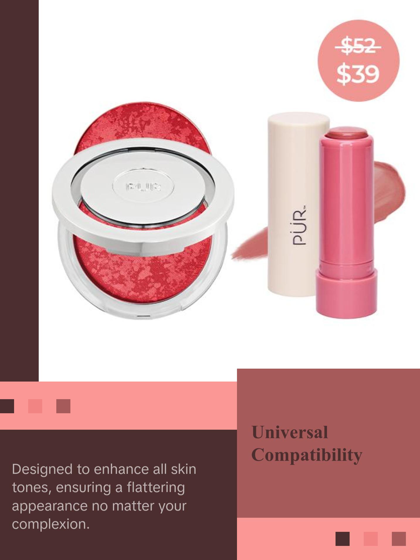 Pop the Rosé Cream + Powder Blush Duo