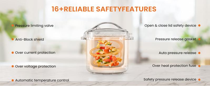 Whisper Quiet 9-in-1 Electric Pressure Cooker, Slow Rice Steamer, Sauté, Yogurt Maker, Warmer & Sterilizer, Free App with 800+ Recipes, Stainless Steel Whisper Quiet 9-in-1 Electric Pressure Cooker, Slow Rice Steamer, Sauté, Yogurt Maker, Warmer & Sterilizer, Free App with 800+ Recipes, Stainless Steel