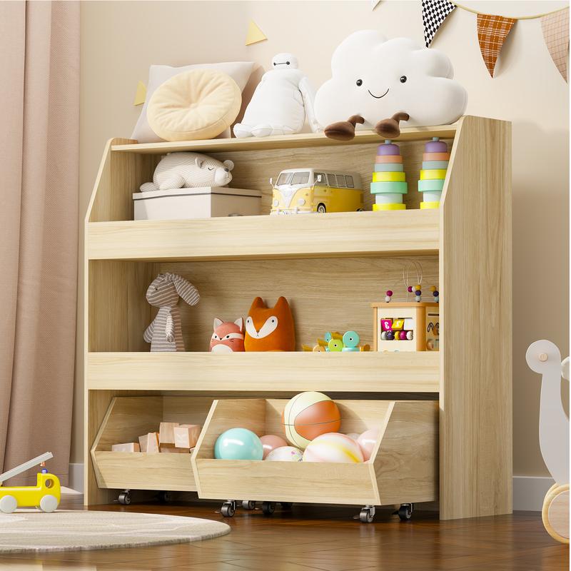 【LIVE】COZPAW 2 Tier/3 Tier Toy Storage Organizer with Movable Drawers, Large Capacity, Modern Design for Kids' Playrooms, Nursery, Kitchen, Bedrooms & Interior Organizing Furniture