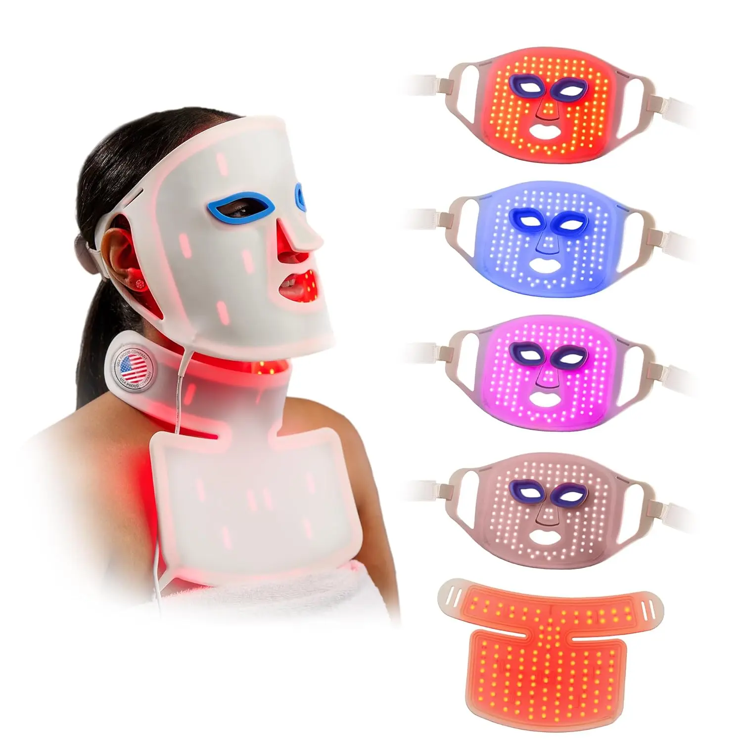 Lifepro Revitaglow Pro Red Light Therapy Mask – HSA/FSA Eligible, Infrared Red Light Therapy for Face & Neck, 234 Triple-Chip Silicon LEDs, 5 Modes – Skin Wellness & Comfort