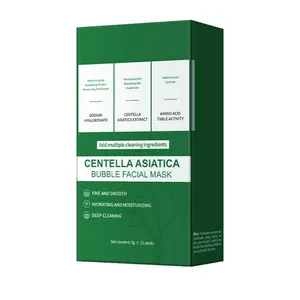 Centella Asiatica Bubble Mask,Deep Cleansing,ravel-Friendly Packs with Amino Acids & Hyaluronic Acid,Fine Smooth Skin