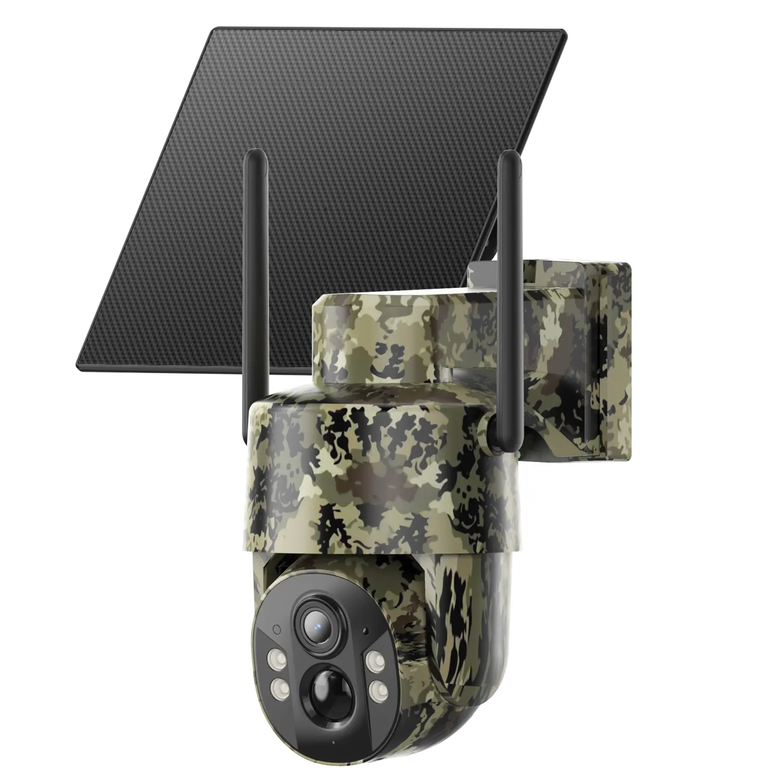 [BackToSchool] 4G Solar Powered Camouflage Security Camera CB174S, 4MP HD Color Night Vision, Built-in Cellular Card, No WiFi Outdoor Camera for Farm/Home with IP65 Waterproof, 4G LTE Data Service need activate Lens Card tiktokshop