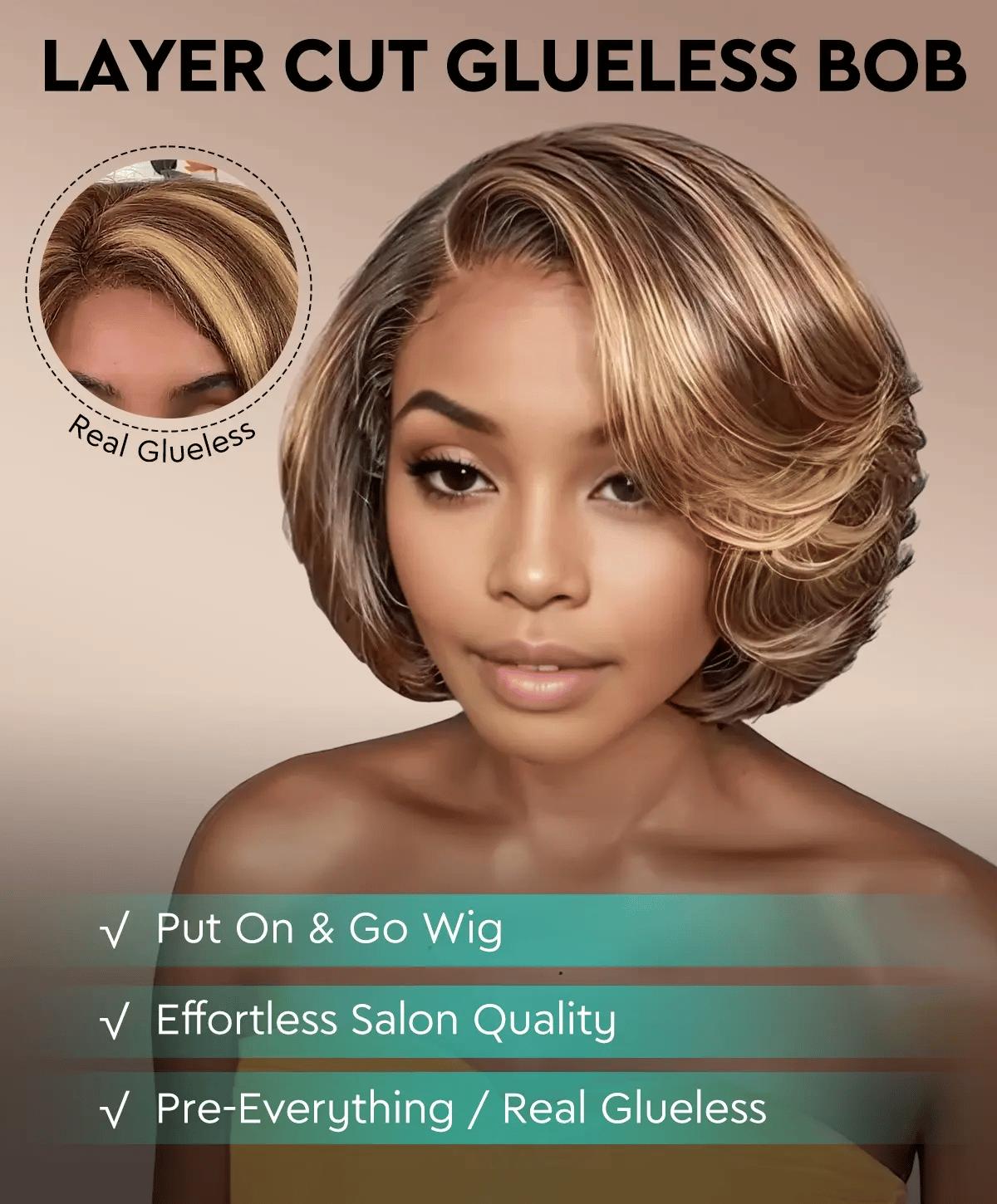 [New Arrival] Yaki Straight Layered Wig 6x4.5 Lace Closure Short Pixie Cut Wig for Black Women Silk Press Human Hair Bob Wig SpringStatements