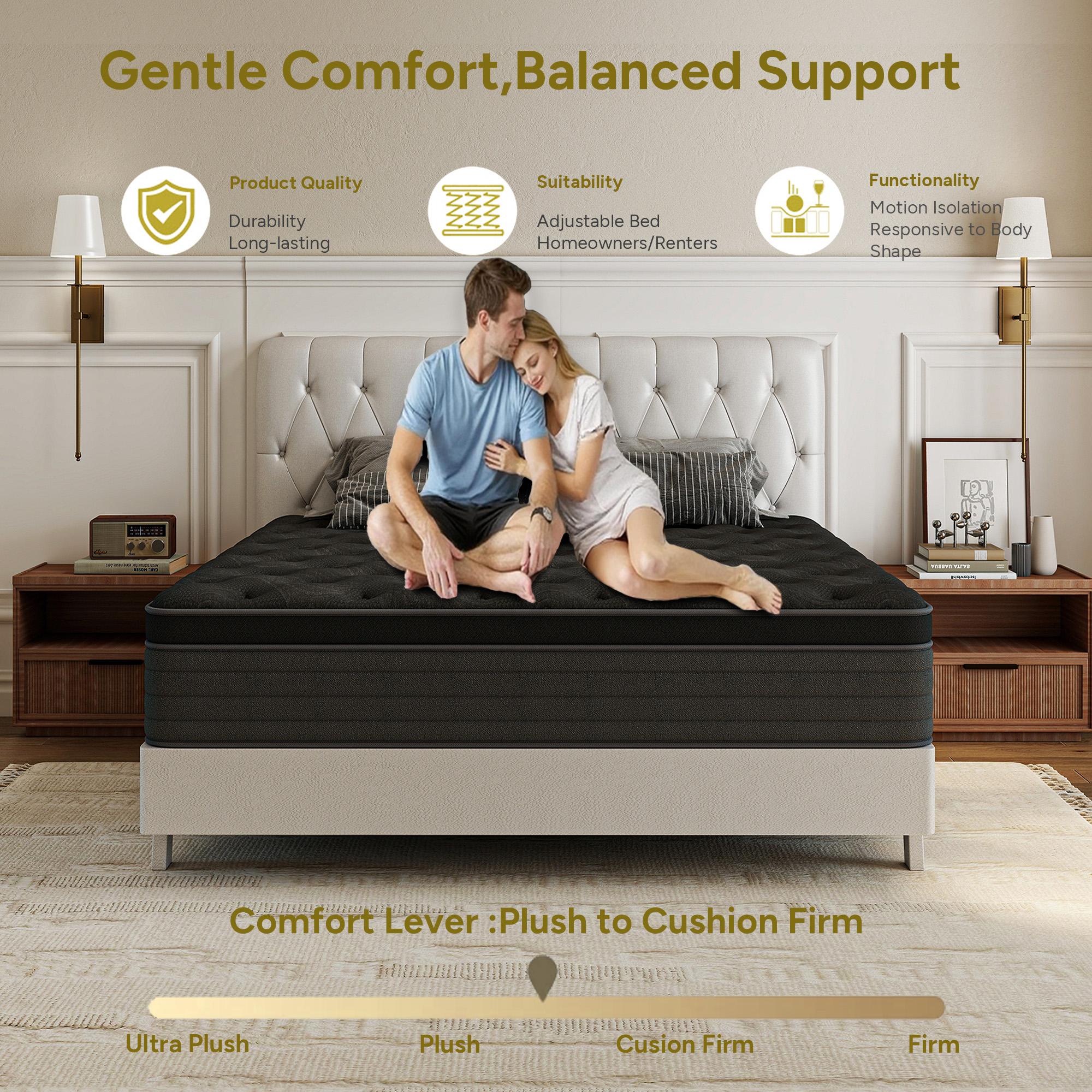 mattress queen sizeHibrid mattress12/14 Inch Twin, Full, KingMattress Memory Foam And Spring, HybridMattressMedium Firmness, Lumbar Support, Ergonomic mattressqueen size mattress