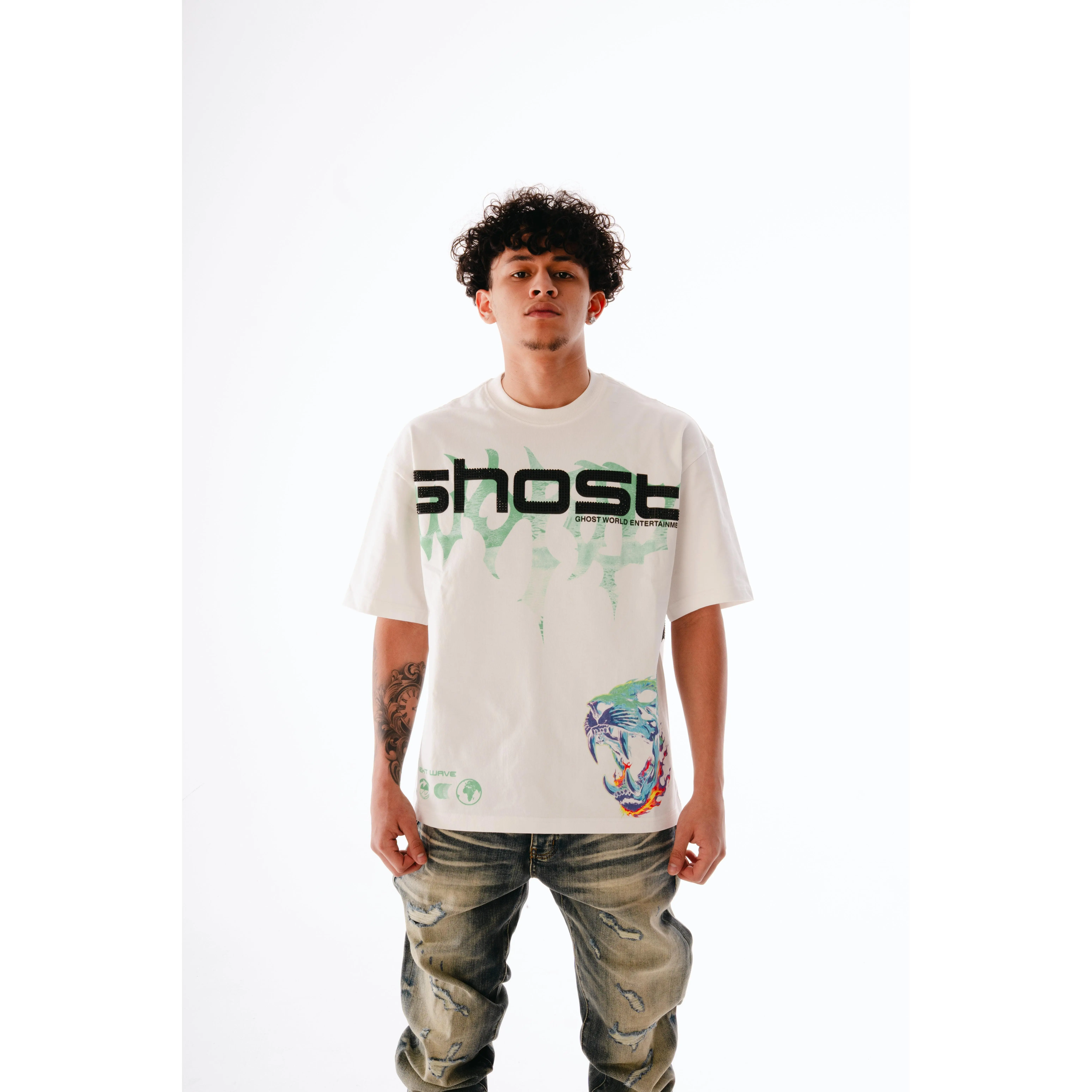 ghost band t shirt white - TikTok Shop