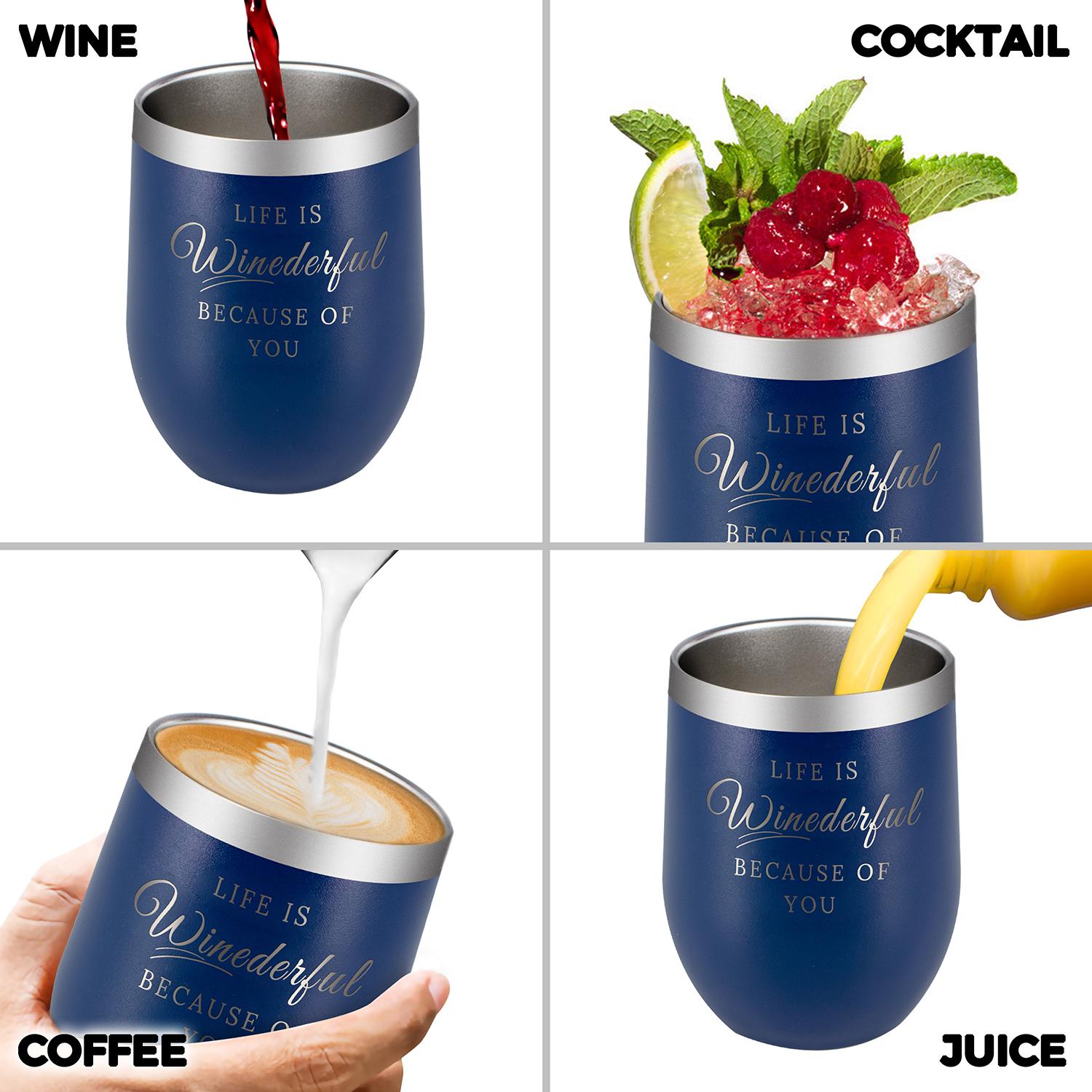 Stainless Steel Wine Tumbler 4 Pack,Insulated Wine Glasses Set with Lids and Straws, Wine Tumblers with sayings, (Multi-Color 4 Pack, 12 oz) Springtok Stainless Steel Wine Tumbler 4 Pack,Insulated Wine Glasses Set with Lids and Straws, Wine Tumblers with sayings, (Multi-Color 4 Pack, 12 oz) Springtok