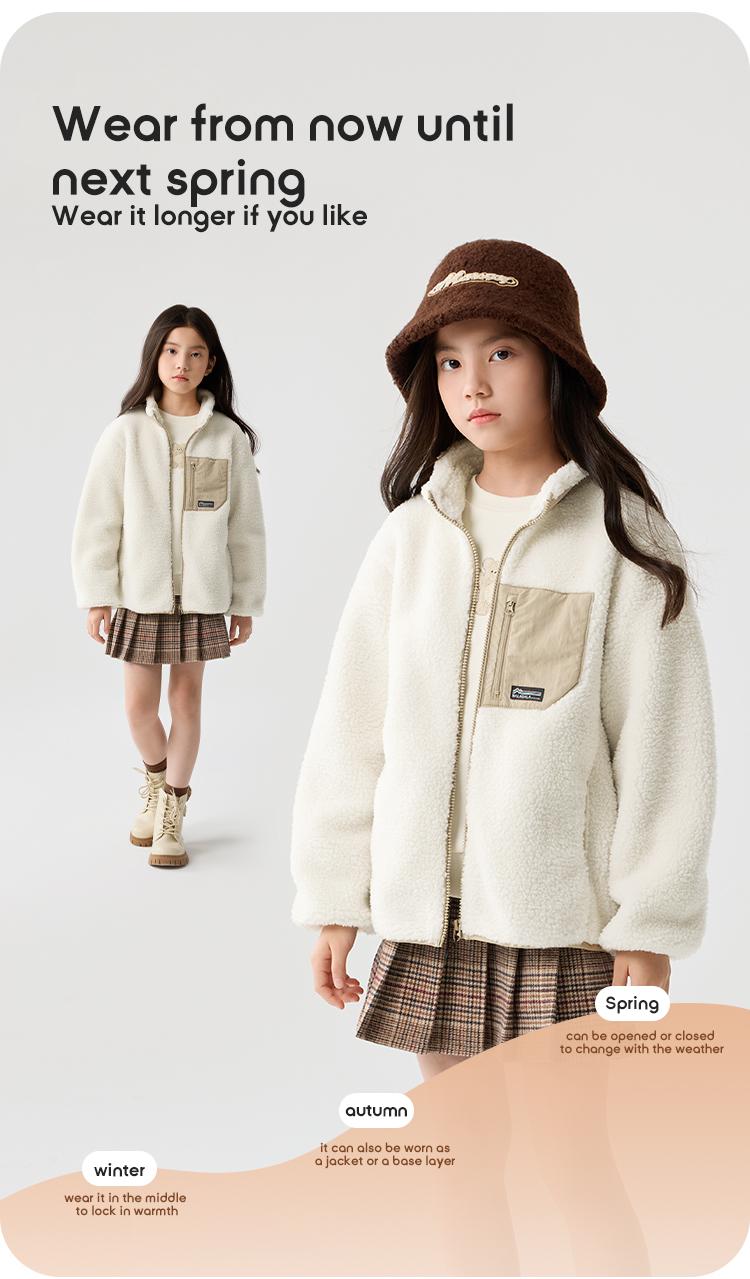 Balabala Soft Fleece Coats for Kids - Warm & Comfortable All Season Long Casual Jackets for Little Ones