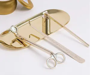 4 Piece Candle Care Kit / Candle Snuffer / Trimmer / Wick Dipper and Storing Tray