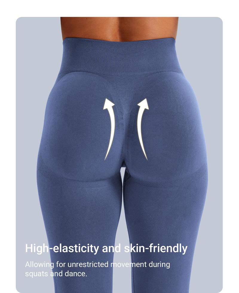 YEOREO Mini Flare Leggings Womens Workout Butt Lifting Legging Hidden Scrunch Seamless Impact Lilliean Yoga Pants